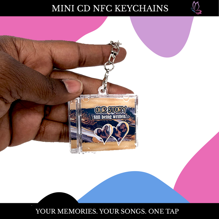 Custom Mini CD NFC Keychain